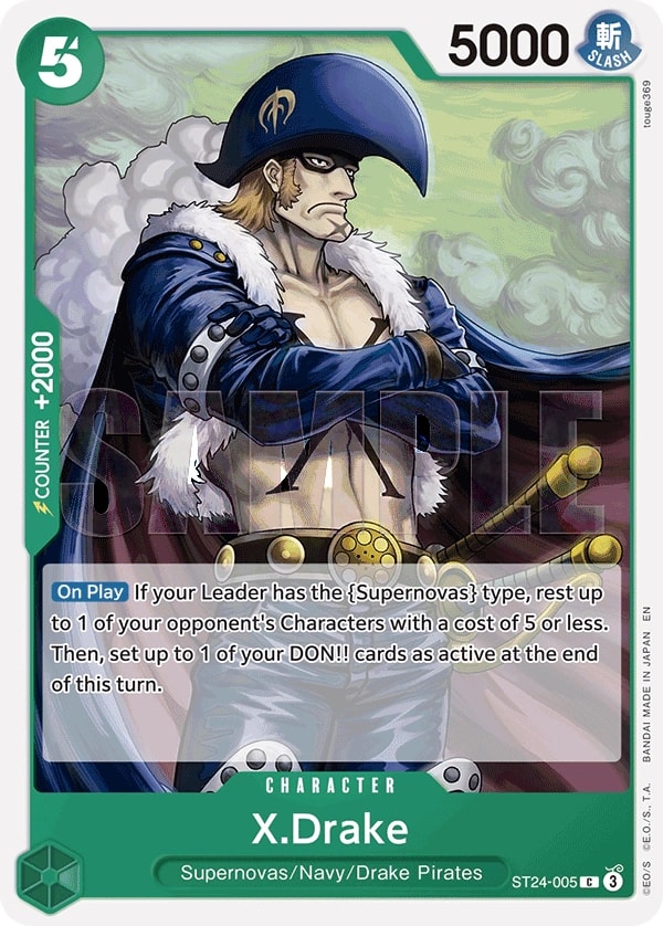 X.Drake One Piece card