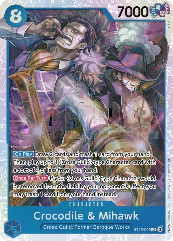 Crocodile & Mihawk One Piece card