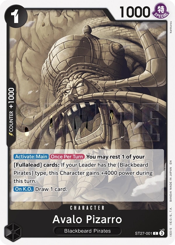 Avalo Pizarro One Piece card