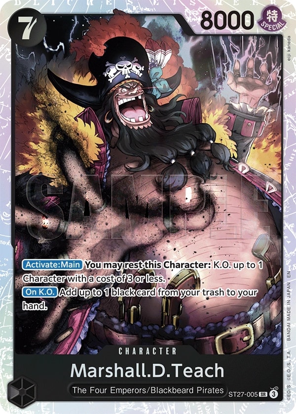 Marshall.D.Teach One Piece card