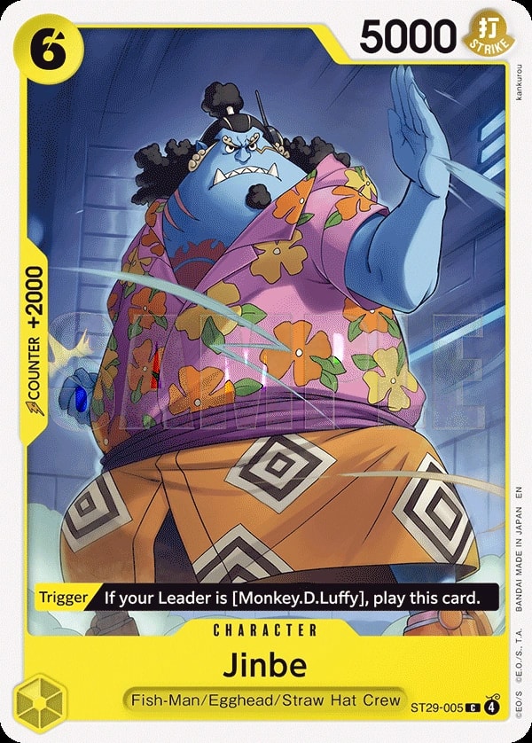 Jinbe (005) (Full Art) One Piece card