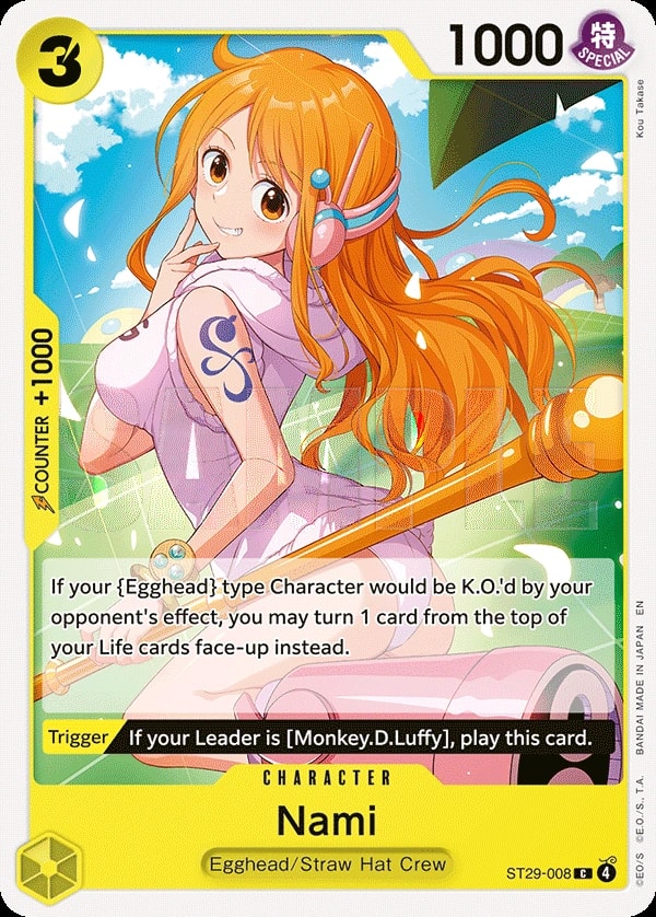 Nami (008) (Full Art) One Piece card