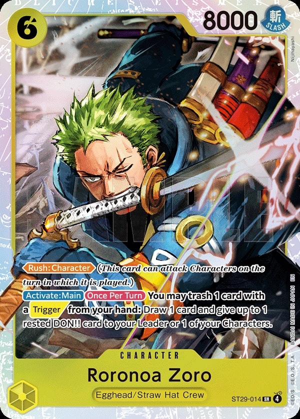 Roronoa Zoro ST29-014 One Piece card