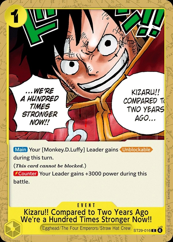 Kizaru!! Compared to Two Years Ago We're a Hundred Times Stronger Now!! ST29-016 One Piece card