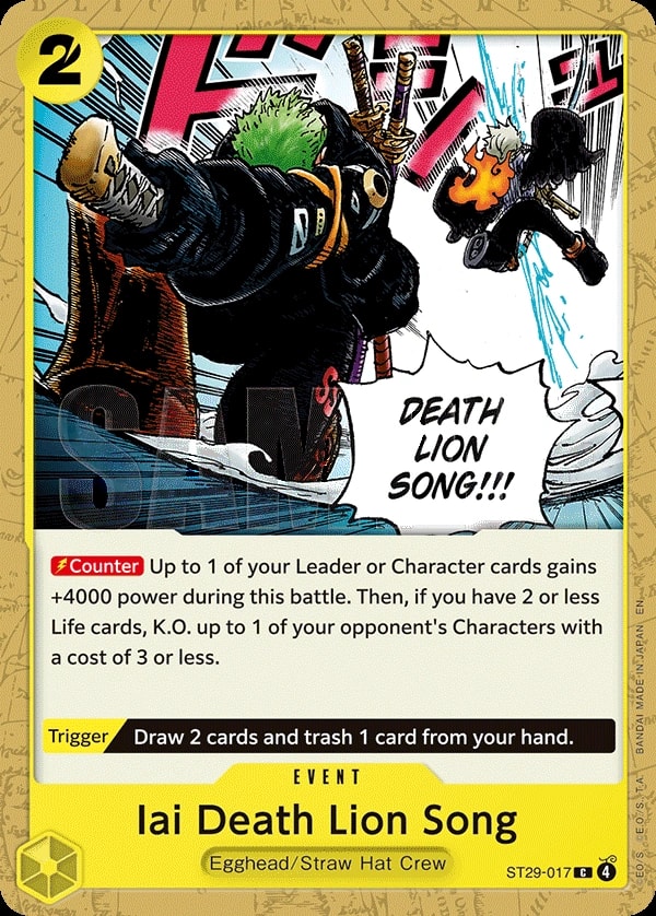 Iai Death Lion Song ST29-017 One Piece card