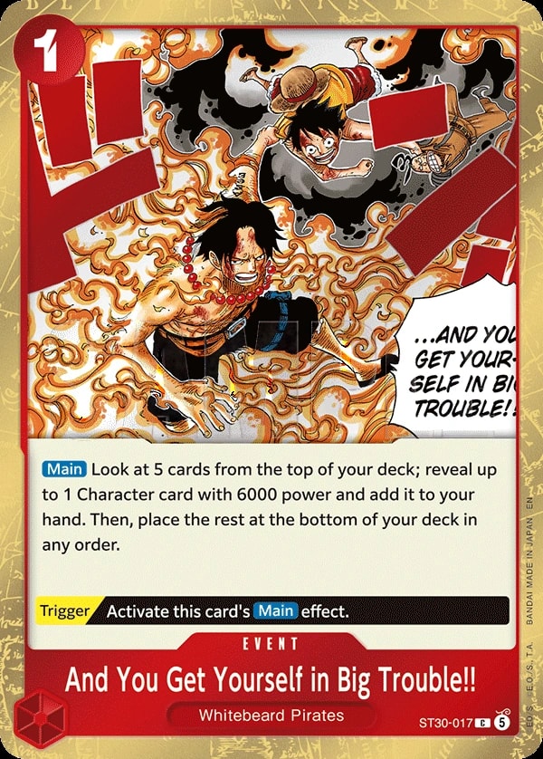 And You Get Yourself in Big Trouble!! (017) (Parallel) One Piece card