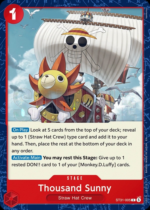 Thousand Sunny One Piece card