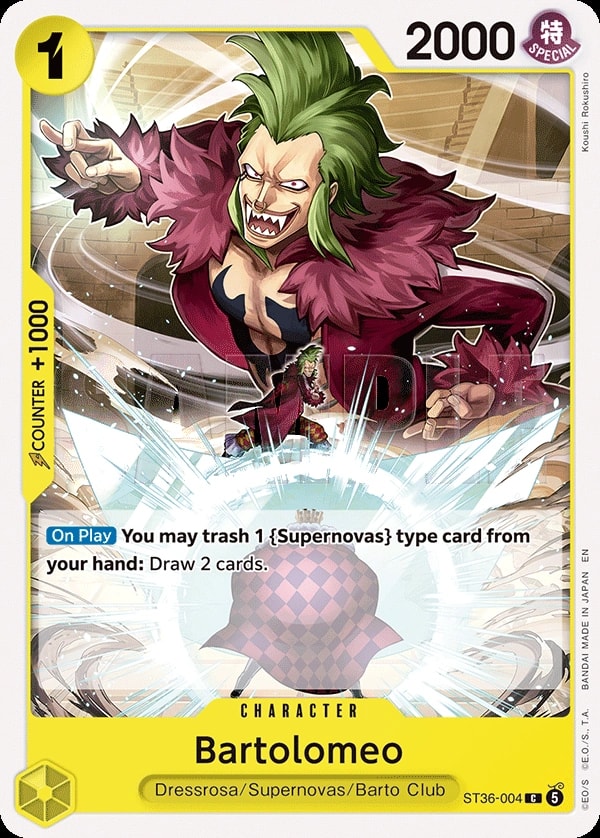 Bartolomeo One Piece card